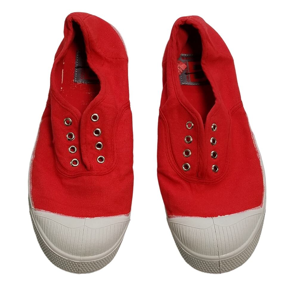 J. Crew Kids Bensimon Elly Tennis Sneakers Size US 3 EU 35 Passion Red New BY892